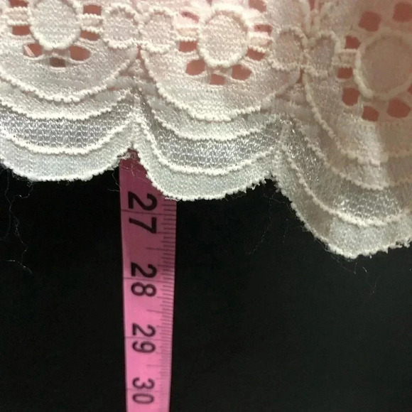 Charter Club Lace Overlay,scalloped hem & cuffs,lined long sleeve boatneck,blush - Picture 5 of 8